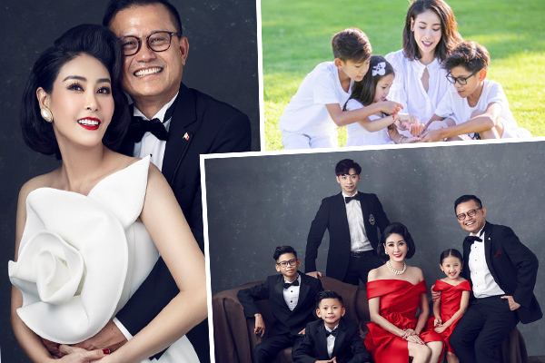 Lấy chồng đại gia, sống cùng 4 con Hà Kiều Anh quên đi sóng gió