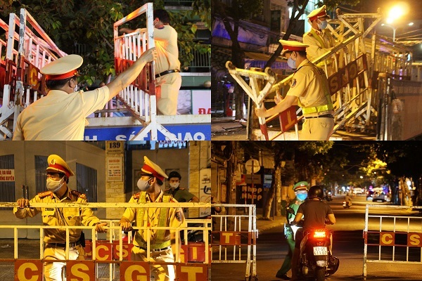 Dựng barie phong tỏa nhiều tuyến đường quanh 2 bệnh viện Đà Nẵng