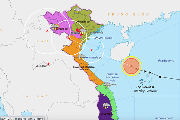 Bão khả năng vào đất liền chiều mai, nguy cơ ngập lụt nhiều nơi