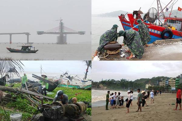Ngư dân Thanh Hóa, Nghệ An hối hả đưa tàu thuyền vào bờ tránh bão số 2
