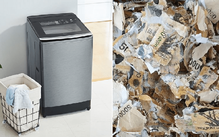 Người đàn ông làm nát gần 450 triệu vì quay tiền trong máy giặt để diệt khuẩn