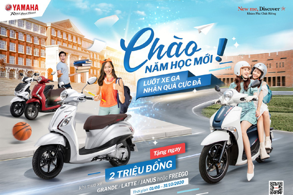 Loạt xe tay ga Yamaha ưu đãi ‘khủng’ mùa tựu trường