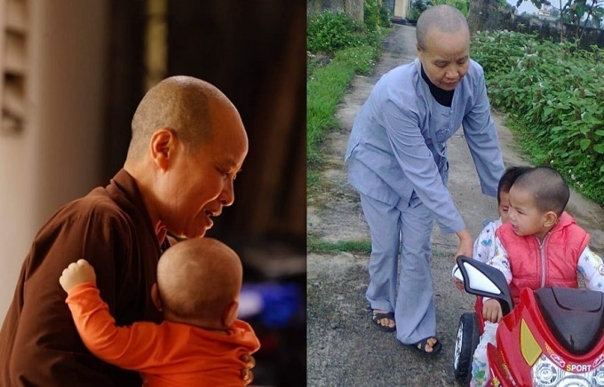 Ni sư giả điên, tìm cách đưa trẻ bụi đời về chùa cưu mang