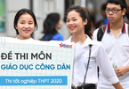 Nam sinh dọn rác miệng cống trong mưa vào đề thi môn Giáo dục công dân