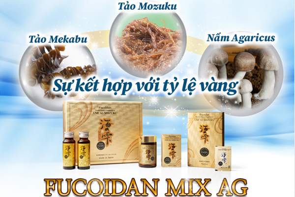 Fucoidan mix AG - hợp chất hỗ trợ nâng cao sức khỏe người bệnh ung thư