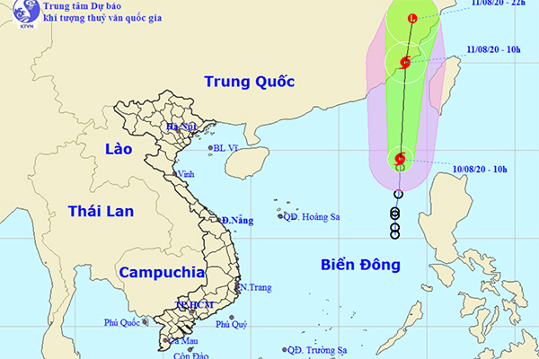 Bão số 3 giật cấp 10 hướng vào Trung Quốc
