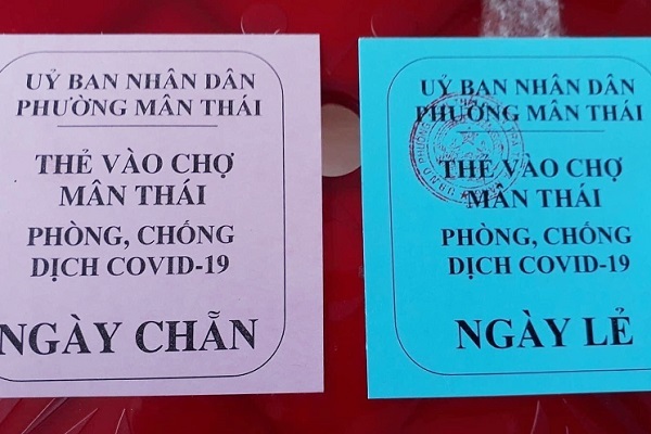Từ 12/8 người dân ở Đà Nẵng nhận thẻ đi chợ 3 ngày một lần