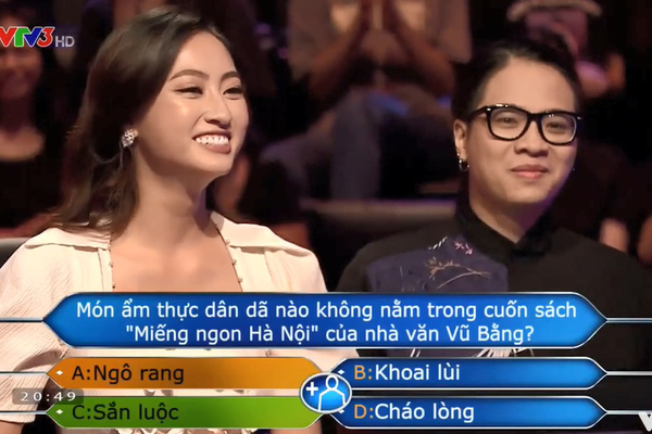 Hoa hậu mất tấm séc 30 triệu ở 'Ai là triệu phú' vì món sắn luộc