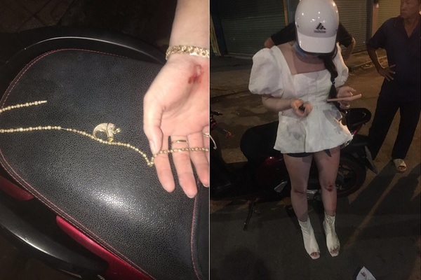 Tài xế taxi và người dân vây bắt kẻ giật dây chuyền vàng trên phố