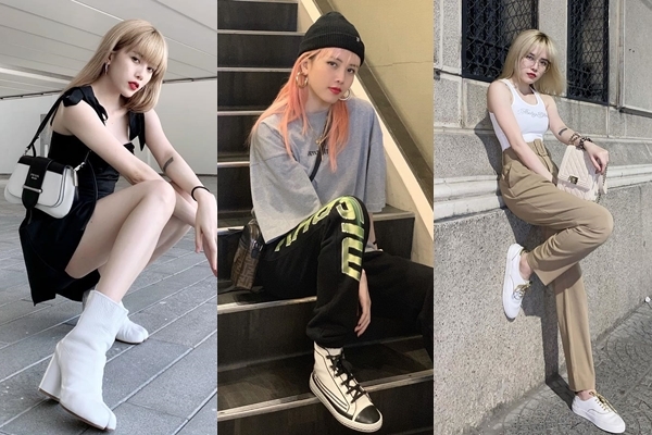 Phong cách mặc nhấn vào eo, chân của Thiều Bảo Trâm