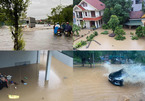 Mưa lớn nhiều giờ, nước ngập lưng cổng nhà ở Quảng Ninh