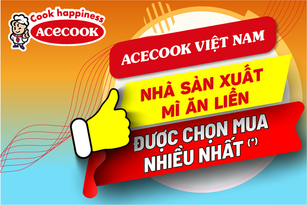 'Nhà sản xuất mì ăn liền được chọn mua nhiều nhất' thuộc về Acecook Việt Nam