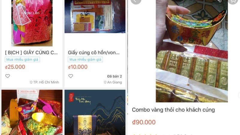 Cô hồn thời Covid-19, vàng mã nhộn nhịp lên chợ online