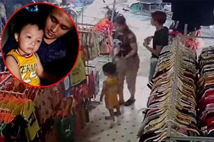 Hé lộ clip kẻ bắt cóc cháu bé ở Bắc Ninh đưa bé đi mua quần áo đổi nhận dạng