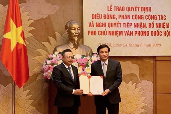 Ông Trần Sỹ Thanh làm Phó Chủ nhiệm Văn phòng Quốc hội