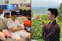 Rò rỉ hình ảnh diễn viên Trọng Hưng tìm đến cửa Phật sau scandal ngoại tình
