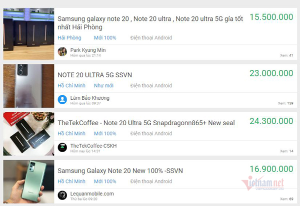Galaxy Note 20 vừa bán đã thanh lý, giá giảm cả chục triệu đồng