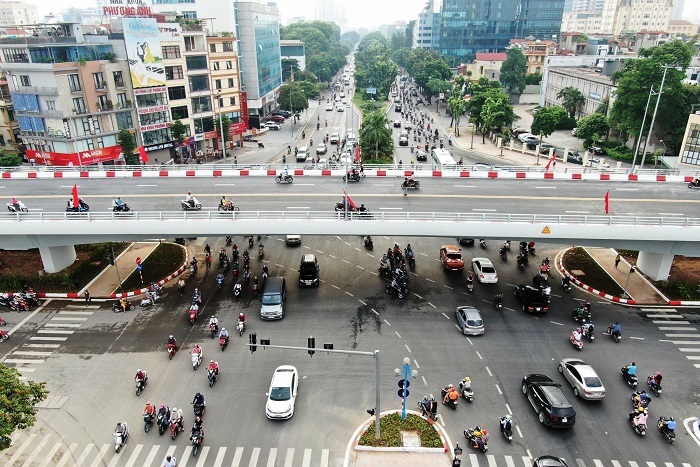 Thông xe cầu vượt 560 tỷ, quy mô lớn nhất Hà Nội