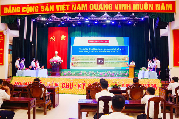 Đoàn thanh niên Vùng Cảnh sát biển 3 thi tìm hiểu về Luật Cảnh sát biển Việt Nam