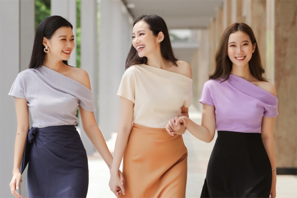 Hoa hậu Trúc Diễm dạo phố với thời trang nữ tính