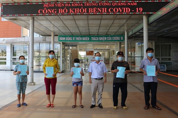 Thêm 7 bệnh nhân Covid-19 ở Quảng Nam khỏi bệnh, xuất viện về nhà