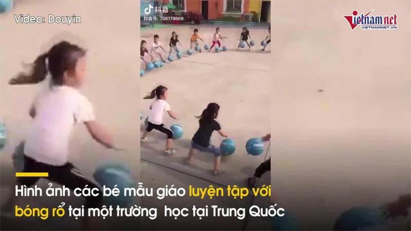Tranh cãi quanh clip tập bóng rổ gây bão của trẻ mẫu giáo Trung Quốc