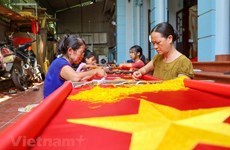 National flag making village in Hanoi