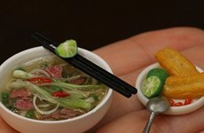Young artist makes tiny Vietnamese food