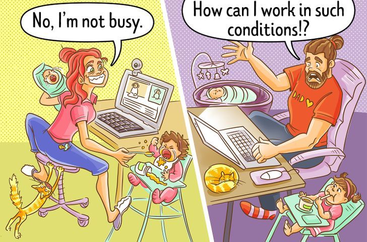 Nhấn vào ảnh để phóng to 12 bức hình cho thấy sự khác biệt trong cách dạy con của bố và mẹ