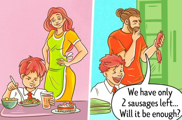 Nhấn vào ảnh để phóng to 12 bức hình cho thấy sự khác biệt trong cách dạy con của bố và mẹ