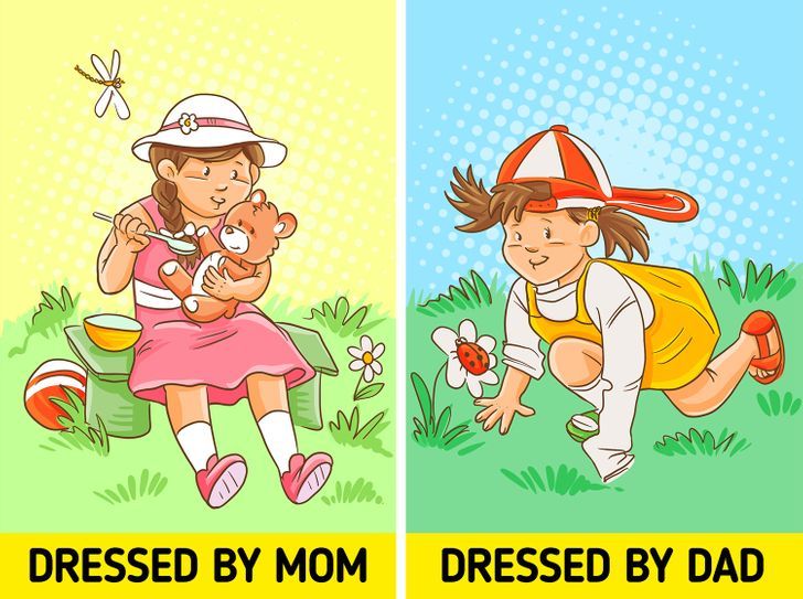 Nhấn vào ảnh để phóng to 12 bức hình cho thấy sự khác biệt trong cách dạy con của bố và mẹ