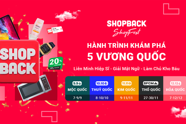 Nền tảng hoàn tiền ShopBack thu hút người dùng