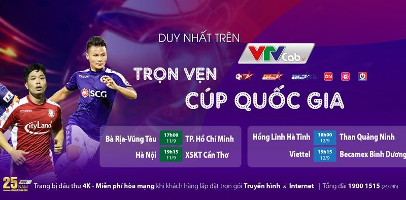 Lịch thi đấu vòng tứ kết Cúp Quốc gia 2020