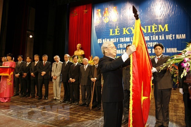 Party chief congratulates Vietnam News Agency on 75th anniversary