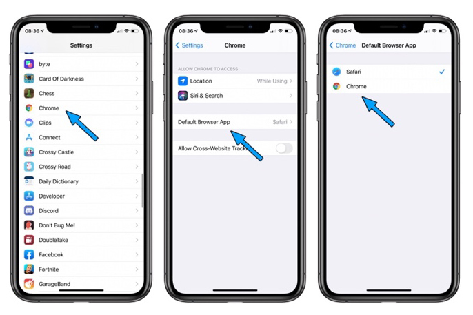 Cách đặt Google Chrome làm trình duyệt mặc định trên iPhone và iPad
