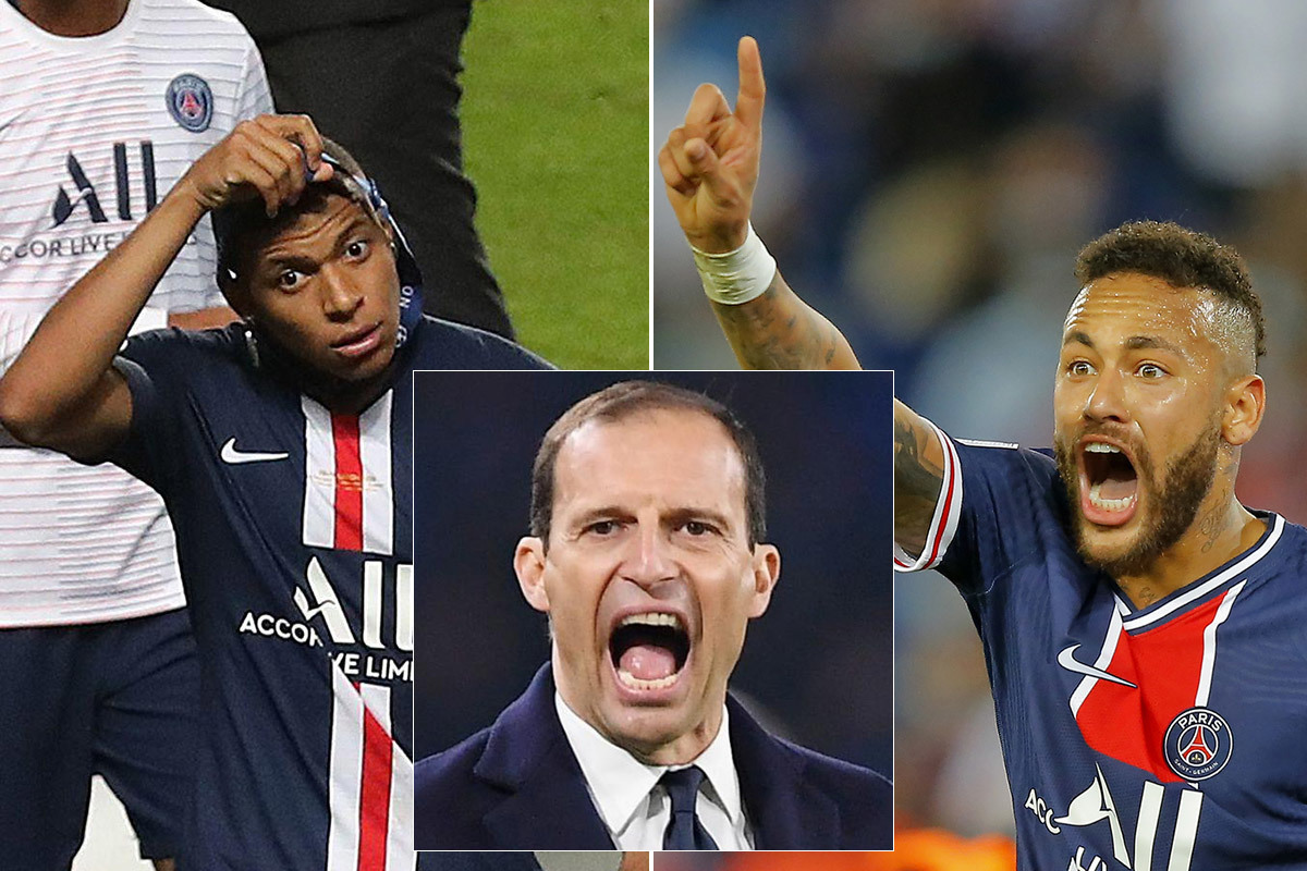 Mbappe và Neymar có vấn đề, PSG cầu cứu Allegri