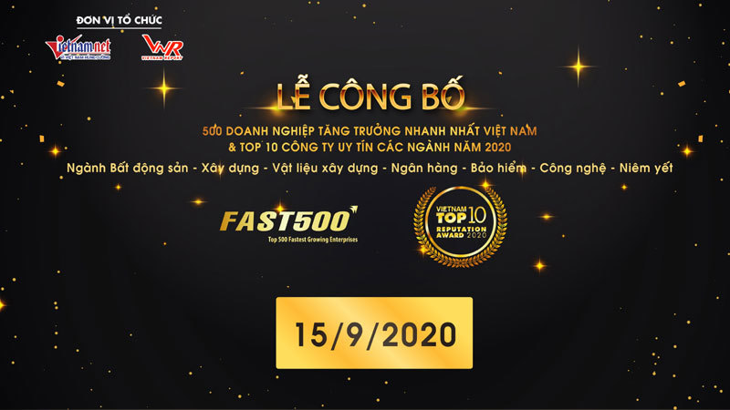 Công bố 500 DN tăng trưởng nhanh nhất Việt Nam