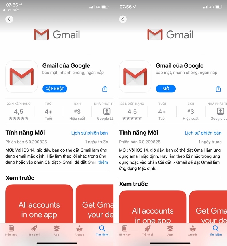 Cách đặt Gmail làm ứng dụng email mặc định trên iOS 14