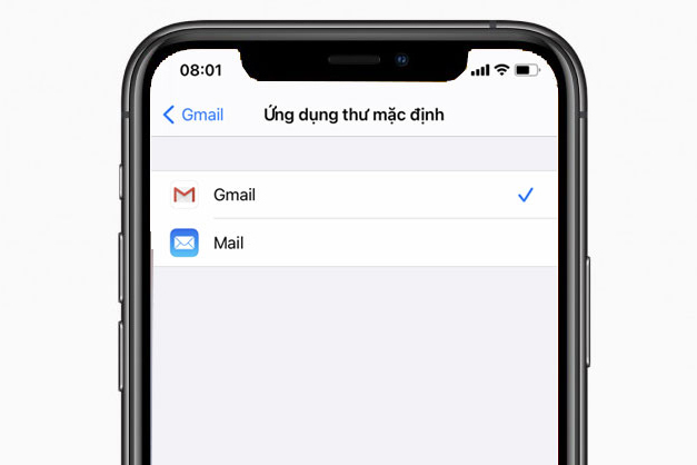 Cách đặt Gmail làm ứng dụng email mặc định trên iOS 14
