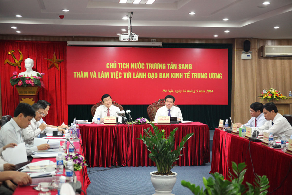 Đồng chí Trương Tấn Sang trả lời nhân kỷ niệm 70 năm ngày truyền thống Ban Kinh tế Trung ương