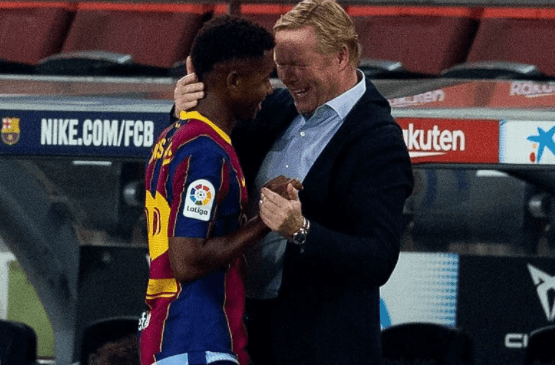 HLV Koeman khuyên Ansu Fati nên xúc động trước khi rời Barca