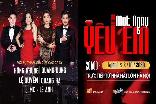 Hồng Nhung, Quang Dũng hội ngộ đêm nhạc ‘Một ngày yêu em’