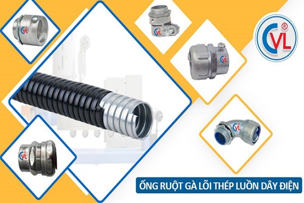 Ống ruột gà lõi thép bọc nhựa CVL nâng cao khả năng bảo vệ hệ thống điện