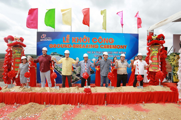 Khởi công dự án trang trại heo thịt gần 500 tỷ đồng ở Bình Phước