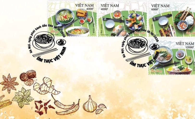 Quảng bá 4 món ngon Hà thành trên bộ tem Ẩm thực Việt Nam 2020