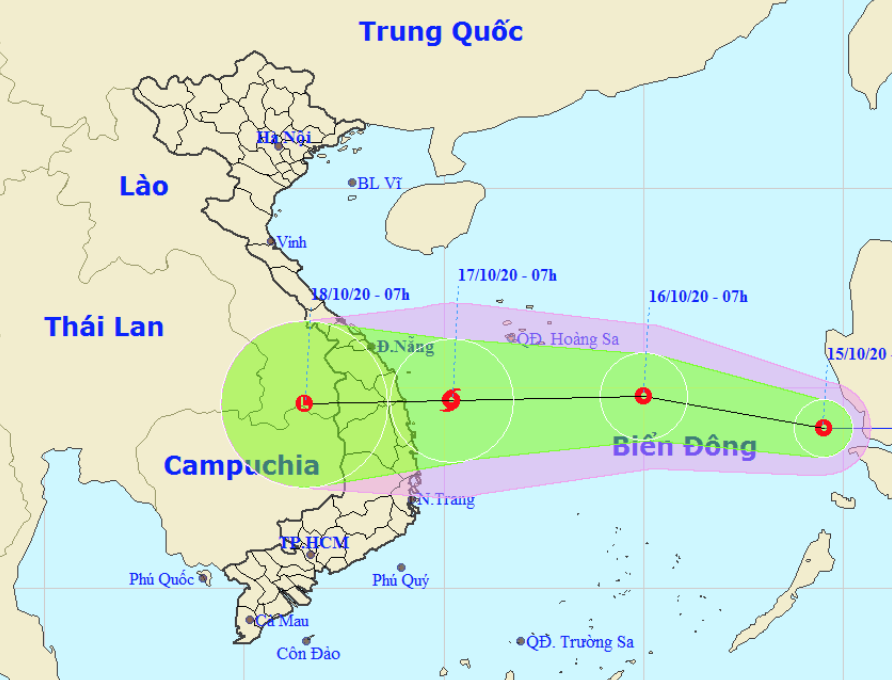 Áp thấp nhiệt đới vào Biển Đông, miền Trung lại chịu những trận mưa lớn