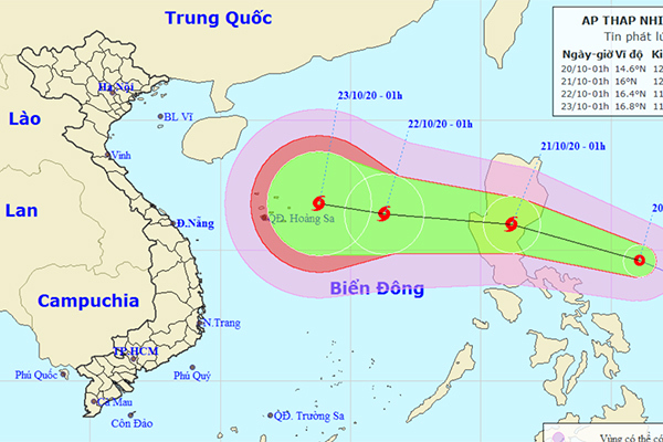 Chưa có dự báo siêu bão cấp 17 đổ bộ vào miền Trung