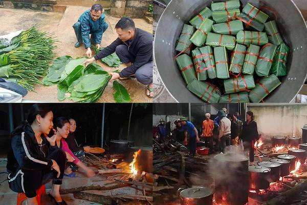 Xuyên đêm nấu bánh chưng gửi đồng bào lũ lụt