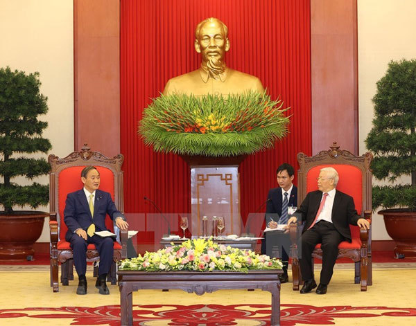 Party, State leader receives Japanese Prime Minister