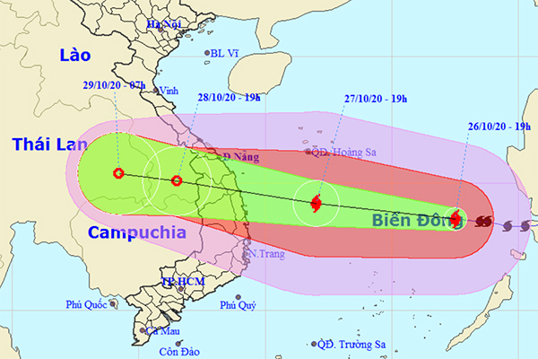 Bão số 9 giật cấp 17, biển động dữ dội